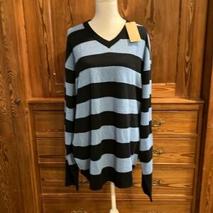 NWT ESMX navy lt blue stripe 6X